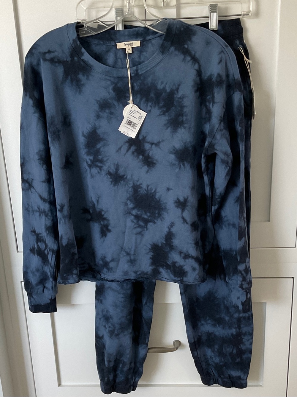 Splendid Blue and Black Tie-Dye Set